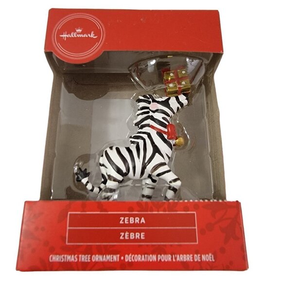 HALLMARK Keepsake ZEBRA Animal Gift Holiday Christmas Tree Ornament  - NEW - Picture 2 of 11